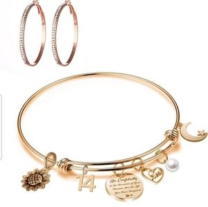 Bracelet and earring set for teen girl